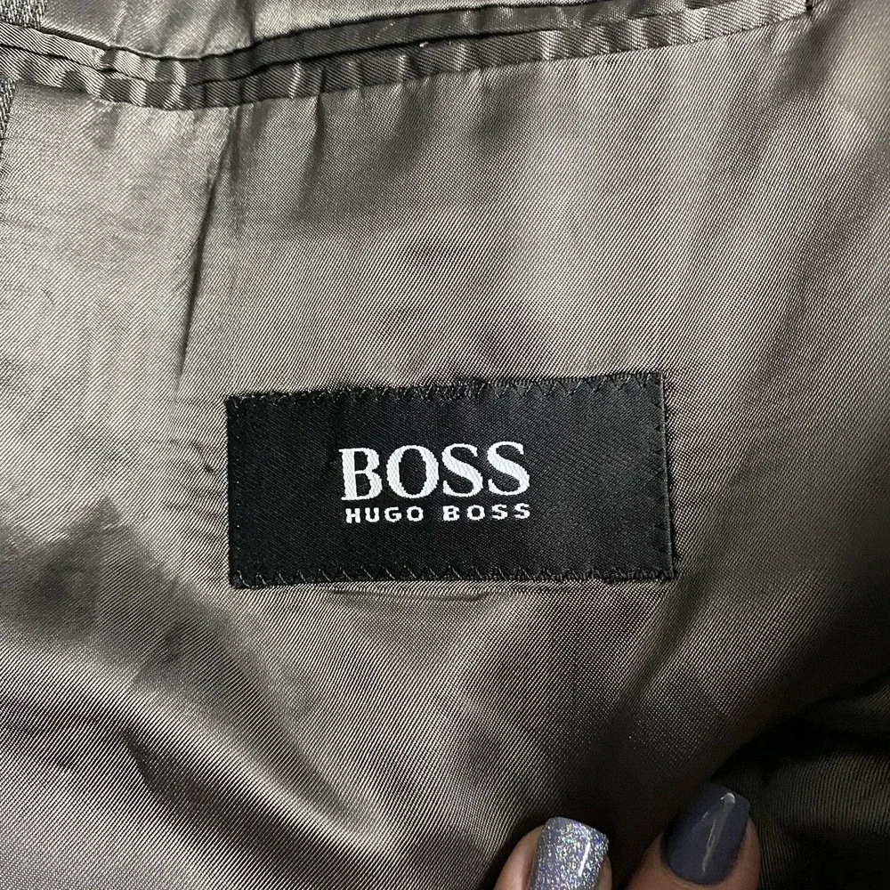Hugo Boss Blazer Mens 40R Gray‎ Apollon Akropolis Wool Blend 2 Button Sport Coat